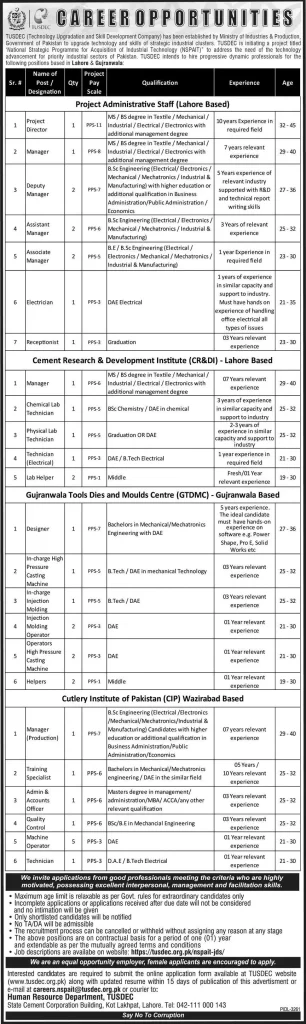 TUSDEC Jobs April 2024 Latest Jobs Online Apply 