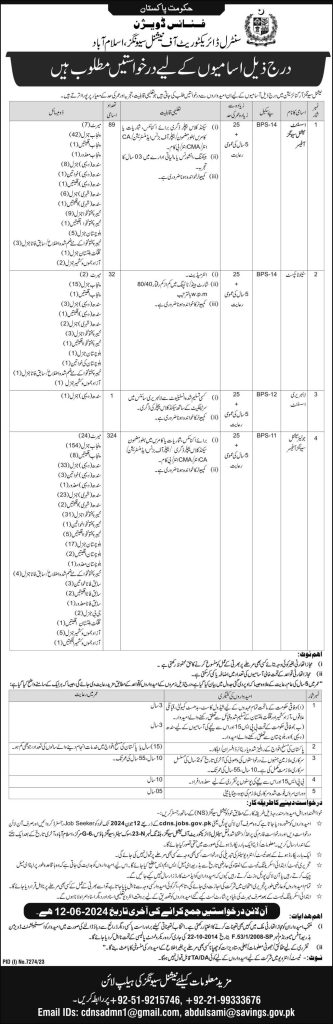 National Saving Organization Islamabad Jobs May 2024 Latest Jobs Online Apply