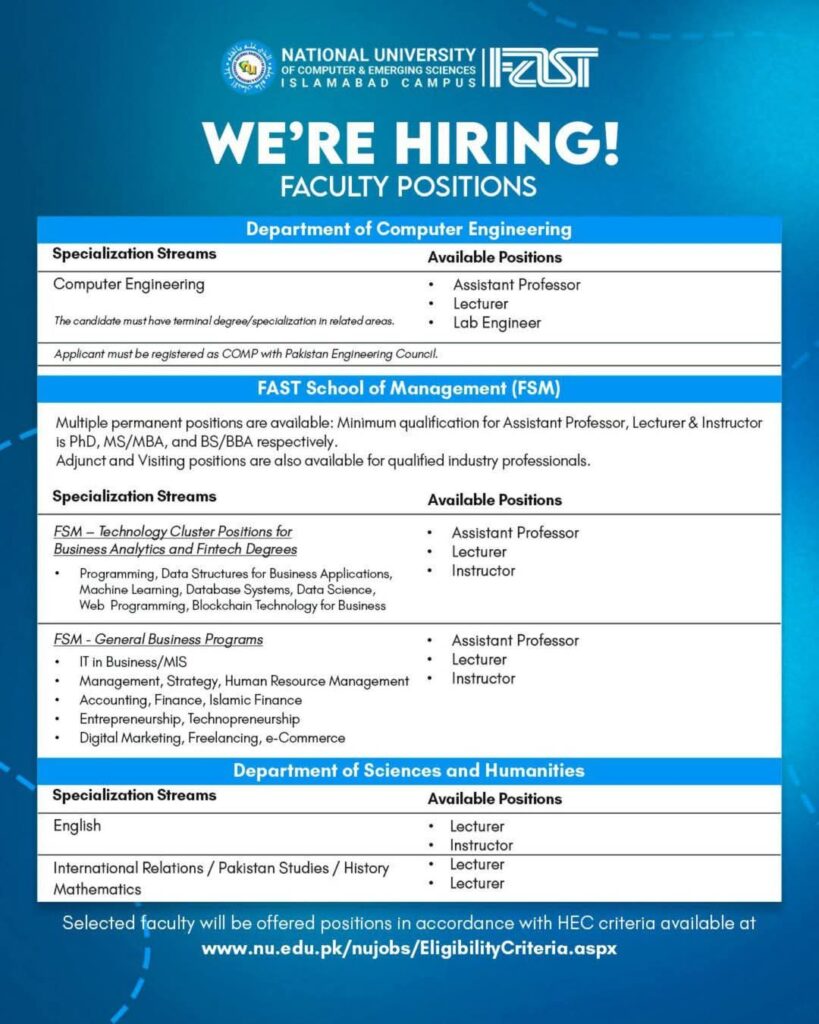 Jobs in NUST