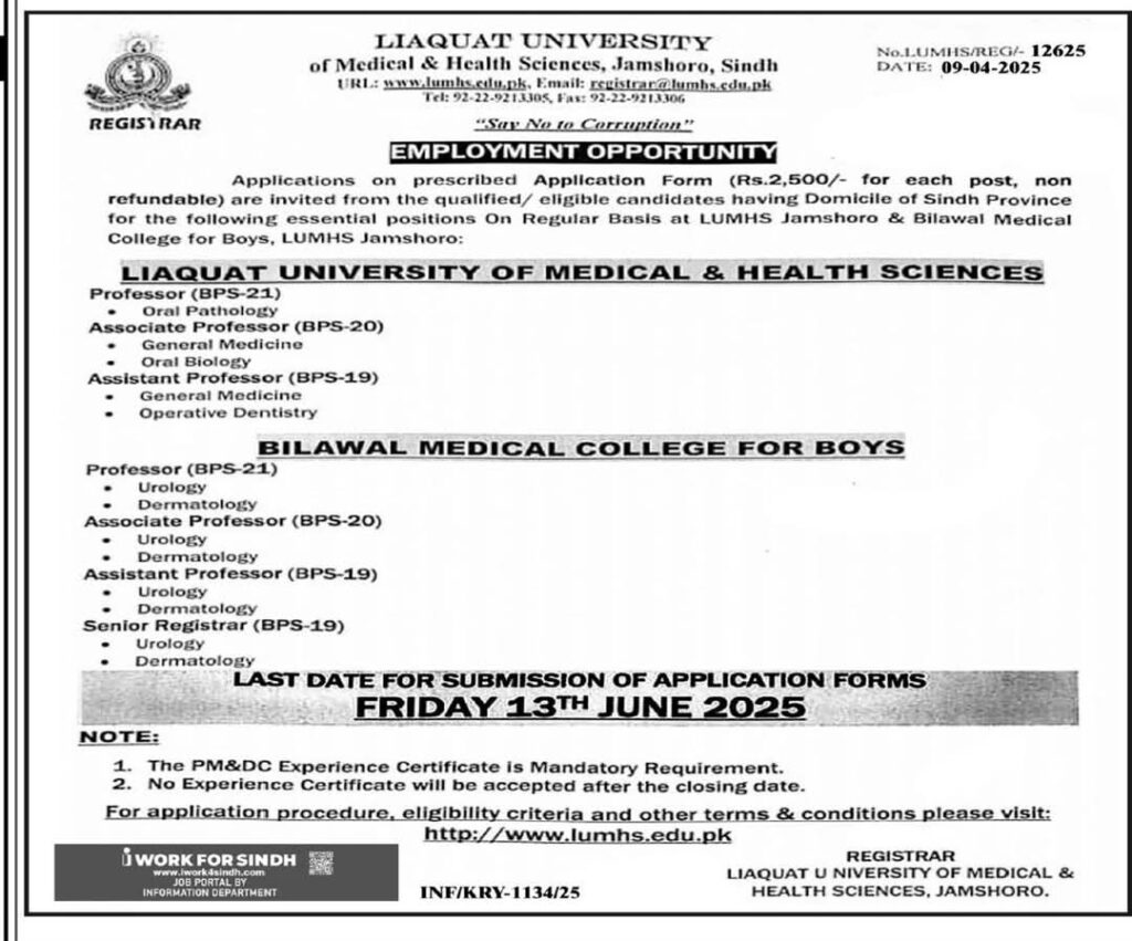 Professor Jobs in University